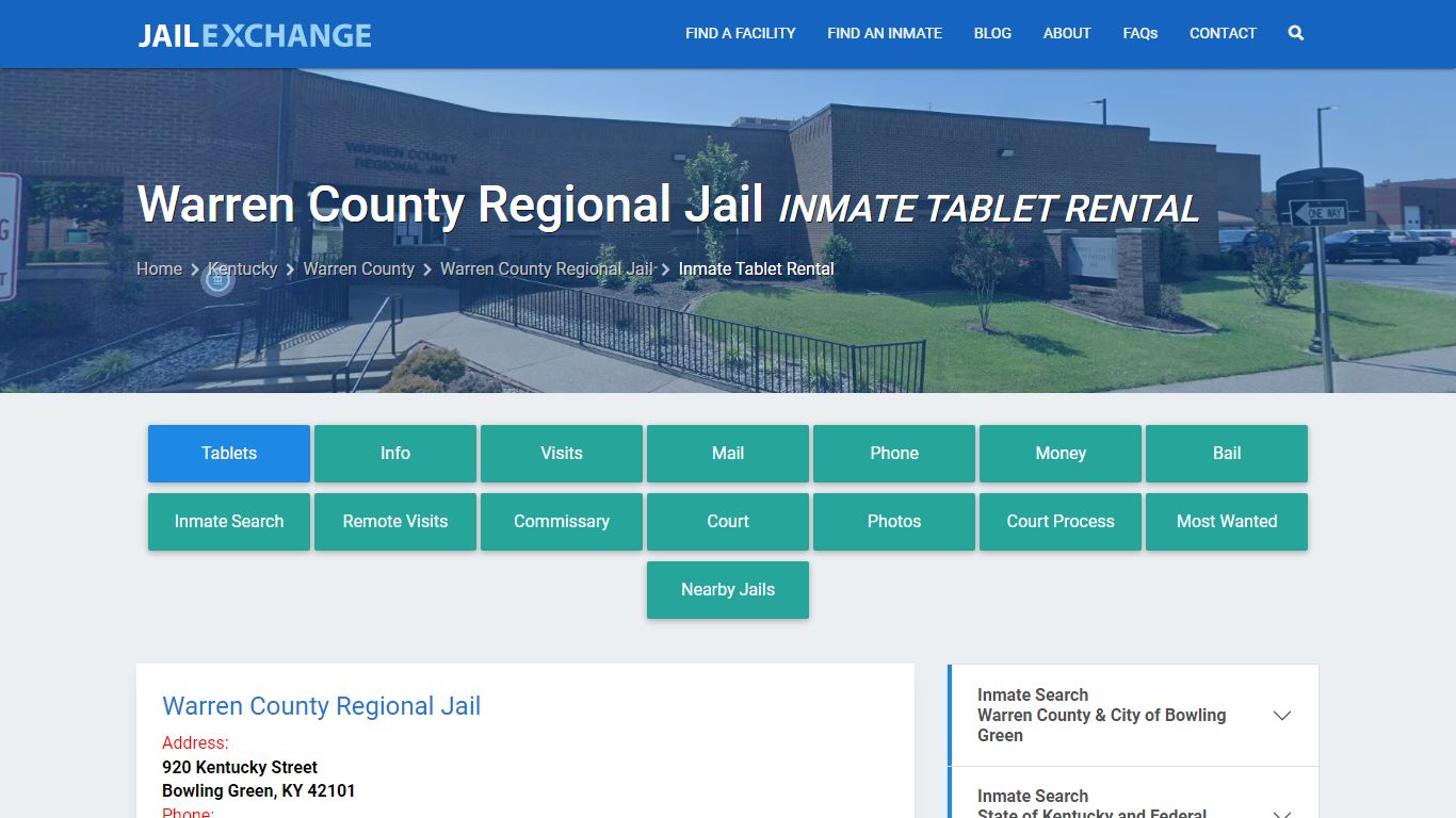 Inmate Tablets - Warren County Regional Jail, KY - Jail Exchange